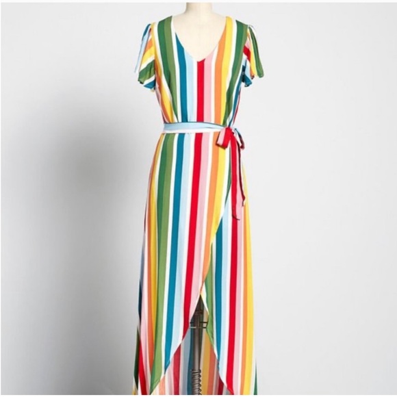 Modcloth Rainbow Collectif | Dresses | Modcloth X Collectif Sunny Rainbow Maxi Dress ...